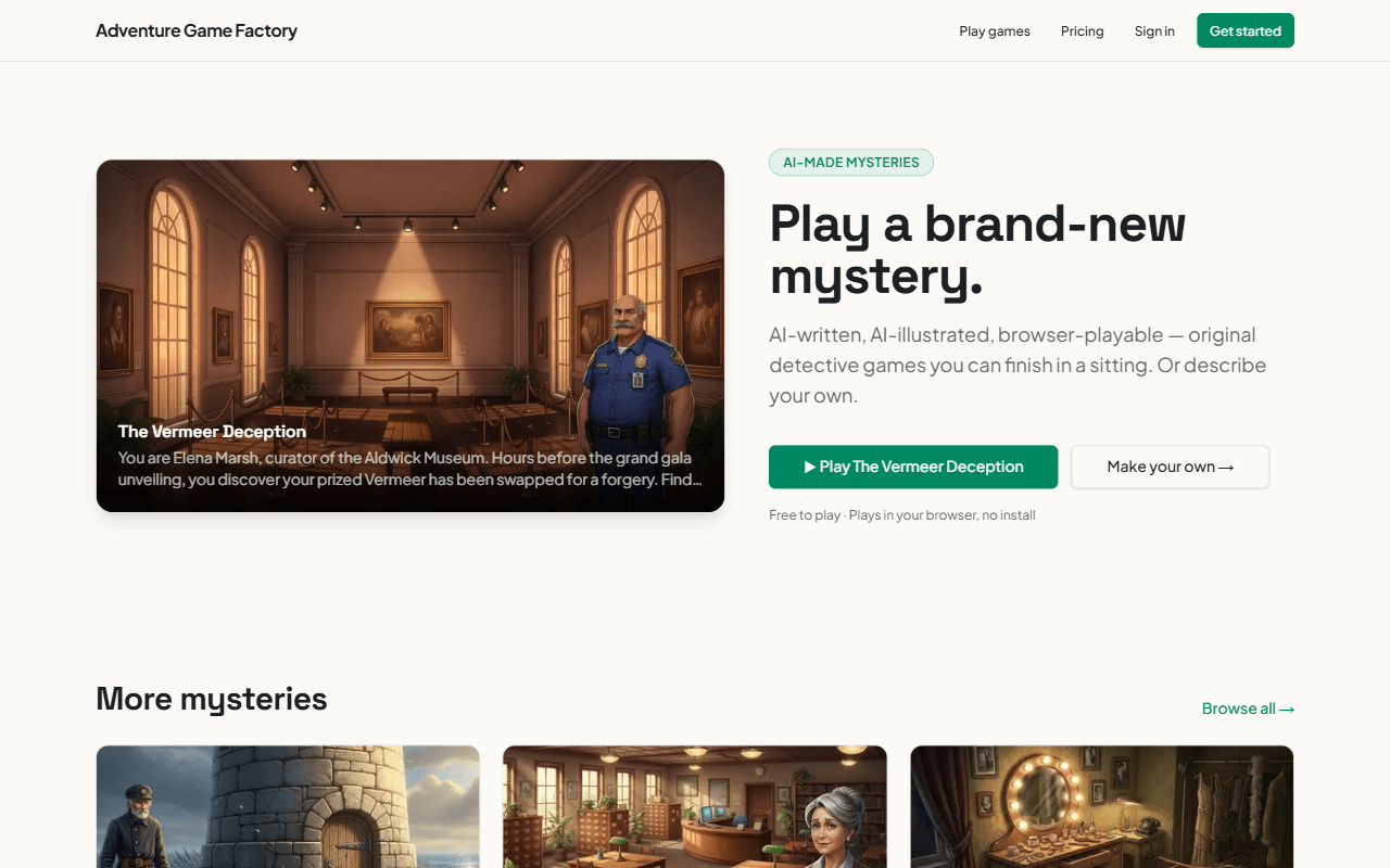 Adventure Game Factory